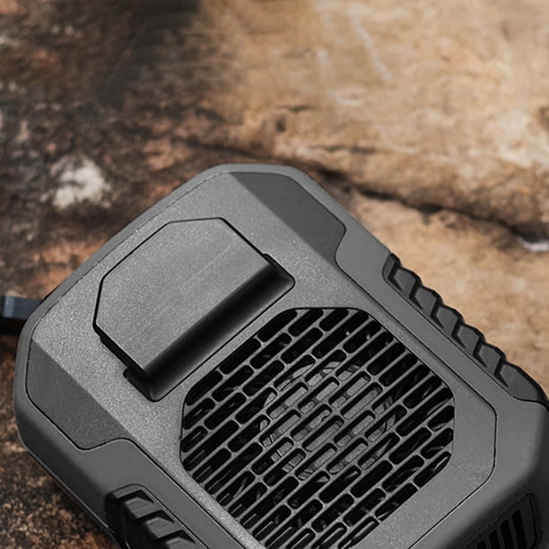 Nuevo Ventilador Montado en La Cintura para Exteriores Mini Banco USB Portátil Ventilador Eléctrico Montado en El Cuello Sin Aspas Viento (negro)