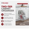 thumbnail image 6 of Rev-A-Shelf 5WB2-1522CR-1 15" x 22" 2-Tier Cabinet Pullout Baskets, Chrome, 6 of 15