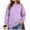 Purple, variant on Women's Fashion Oversized Plain Sweatshirt Soft Fleece Lined Crew Neck Long Sleeve Loose Pullover Casual Fall Winter Daily Outfits Yellow