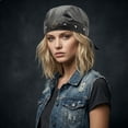 thumbnail image 3 of Gothic Beret with Lace-Up Closure for Versatile Fashion Accessory in All Seasons Headwear for Roles and Everyday Style, 3 of 3