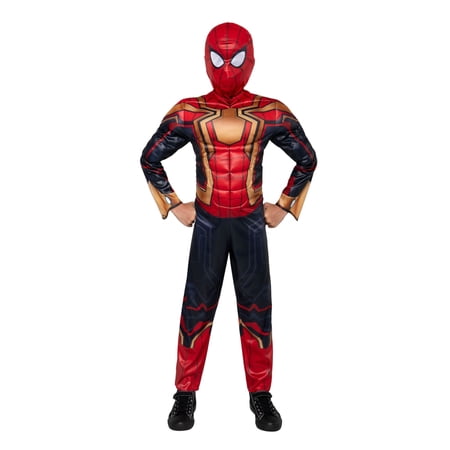 Marvel's Spider-man Integrated Halloween Costume for Children, Boy's Size XS (4/5), by Jazwares