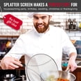 thumbnail image 3 of Splatter Screen | Large 13” Round | Durable Stainless-Steel | Rustproof & Dishwasher Safe | Food Accessory for Frying & Cooking, 3 of 4