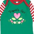 thumbnail image 4 of Inktastic Papa's Girl Heart Flowers Girls Long Sleeve Baby Bodysuit, 4 of 5