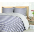 thumbnail image 5 of Ambesonne Animation Duvet Cover Set, Digital Stripe Tube, King, Grey Lavender, 5 of 6
