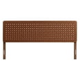 thumbnail image 3 of Sparta Weave Vegan Leather King Headboard in Walnut Brown, 3 of 8