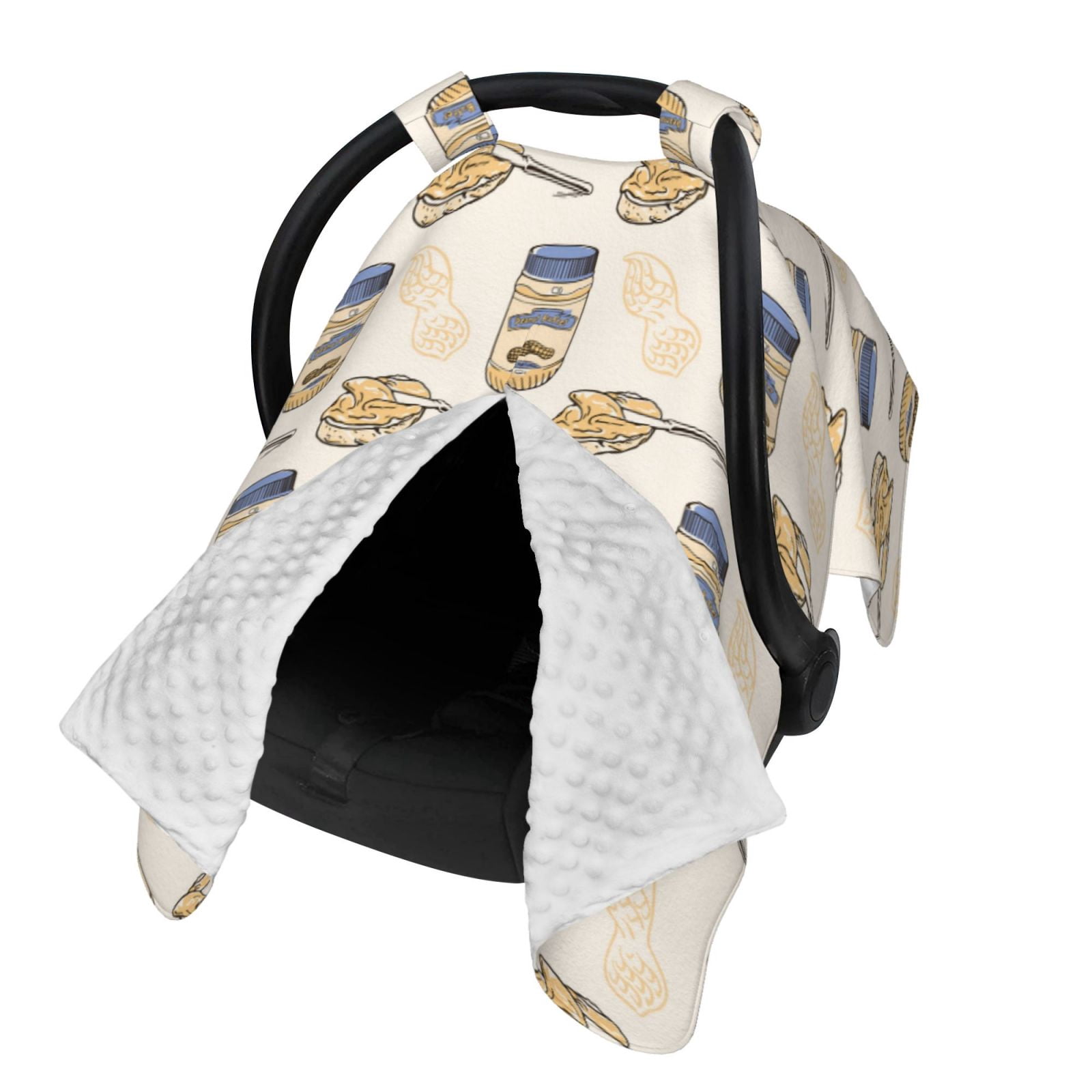 Naloa Peanuts Baby Car Seat Cover, Breathable Baby Carrier Cover, Multiuse Baby Carrier Cover & Nursing Breastfeeding Cover