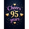 thumbnail image 5 of LUUFILx Golden Anniversary Backdrop Cheers to 95 Years Background Birthday Decorations Party Supplies Photo Props Celebrations Banner Customizable Design, 5 of 8