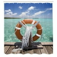 thumbnail image 3 of Ambesonne Tropical Shower Curtain, Summer Exotic Sea, 69"Wx75"L, Multicolor, 3 of 5