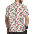 thumbnail image 2 of Wukai Flower Print Men's Short-Sleeved Mesh T-Shirt,Quick-Dry Short Sleeve Workout T-Shirt-XX-Large, 2 of 8