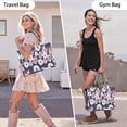 thumbnail image 6 of Large Capacity Tote Bag,Pioneer Flower Floral Print Pattern Handbag Fashion Luxury Tote Bag,15.7"x13"x 5.1" Inches,Laptop Compatible, 6 of 6