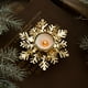 thumbnail image 1 of Christmas Golden Iron Candlestick Table Decoration Christmas Day Decoration Snowflake Decoration Table Arrangement, 1 of 7