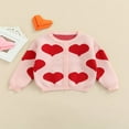 thumbnail image 2 of Baby Knitted Cardigan with Sweet Heart Pattern  Single-Breasted Classic  Neck Spring Clothing, 2 of 7