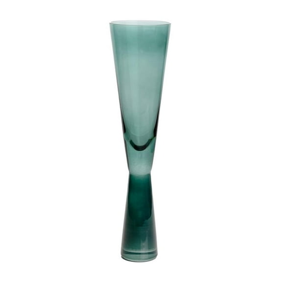 Pemberly Row Transitional Green Champagne Glasses - Set of 4