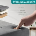 thumbnail image 4 of Ottoman with Storage, Small Storage Ottoman, Folding Foot Stool with Wood Legs for Living Room and Bedroom Linen Rest Seat, 15"x15"x15" - Gray, 4 of 12