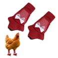 thumbnail image 1 of Uxcell 1-Par de Zapatos para Pollos, Botas Antideslizantes de Malla para Pies de Gallinas/Gallo Uso Interior Exterior [Rojo, Tamaño M], 1 of 6