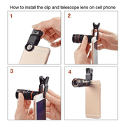 Leadtron HD 8X Clip On Optical Zoom Telescope Camera Lens For Universal Mobile Cell Phone