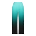 thumbnail image 2 of Linen Pants Women Petite Straight Leg Summer Cotton Linen Wide Leg Lounge Pants High Waisted Casual Plus Size Trousers,Mint Green,S, 2 of 6