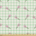 thumbnail image 2 of Ambesonne Floral Fabric by the Yard Upholstery, Crocus Flowers Geometric, 10 Yards, Pale Pink and Slate Brown, 2 of 5