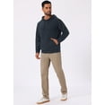 thumbnail image 2 of DARING DIVA Long Sleeve Jacquard Pullover Hooded Sweatshirts L Navy Blue, 2 of 7