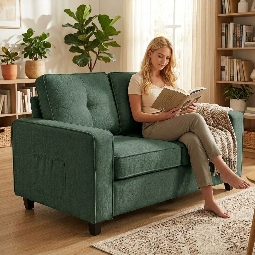 US Pride Chenille upholstery 54.3 inch wide loveseat