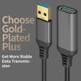 thumbnail image 4 of USB Extension Cable USB 3.0 Cable Male to Female Extender Cord for Smart TV PS4 PS3 Xbox One SSD Laptops 3m Extension Data Cable, 4 of 5