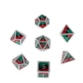 thumbnail image 4 of Novedad de dadoe metal poliédrico de 7 piezas - Dado&D poliédricos sólidoe aleación de zinc antiguos CUTICAT Lote de dados poliédricos, 4 of 7