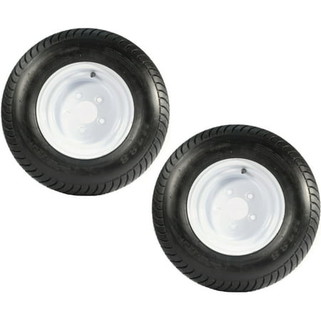 2-Pack Trailer Tire On Rims 20.5 X 8 X 10 205/65-10 20.5X8.0-10 5Lug (Best Tires For 24 Inch Rims)