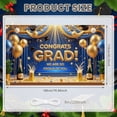 thumbnail image 2 of Green & Gold Congrats Grad Banner Graduation Cap Design Grad Party Backdrop Balloon Decor Glitter Accent for Graduation Party College Graduation Indoor Celebration, 2 of 3