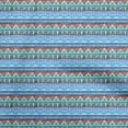 thumbnail image 1 of oneOone Cotton Poplin Medium Blue Fabric Tribal Quilting Supplies Print Sewing Fabric By The Yard 42 Inch Wide, 1 of 5