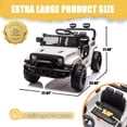 thumbnail image 3 of Okybaby 24V Kids Ride On Truck Car with Remote Control,Four-wheel Suspension, Max Speed 3.11MPH, Electric Kids Ride On Toy Car with Dual Motor,LED Light,USB,Bluetooth,MP3 for Kids of 2-5,White, 3 of 8