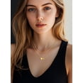 thumbnail image 4 of Suplight Women Necklace Initial A Heart Choker 316L Stainless Steel Double Layered Chain for Women, 4 of 8