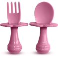 thumbnail image 1 of Cuchara para bebé (juego de 1, rosa)Tenedor para bebé - Cuchara y tenedor para bebé, multicolor, juego de cubiertos para animar a su bebé a comer de forma independiente, sin BPA, 1 of 5