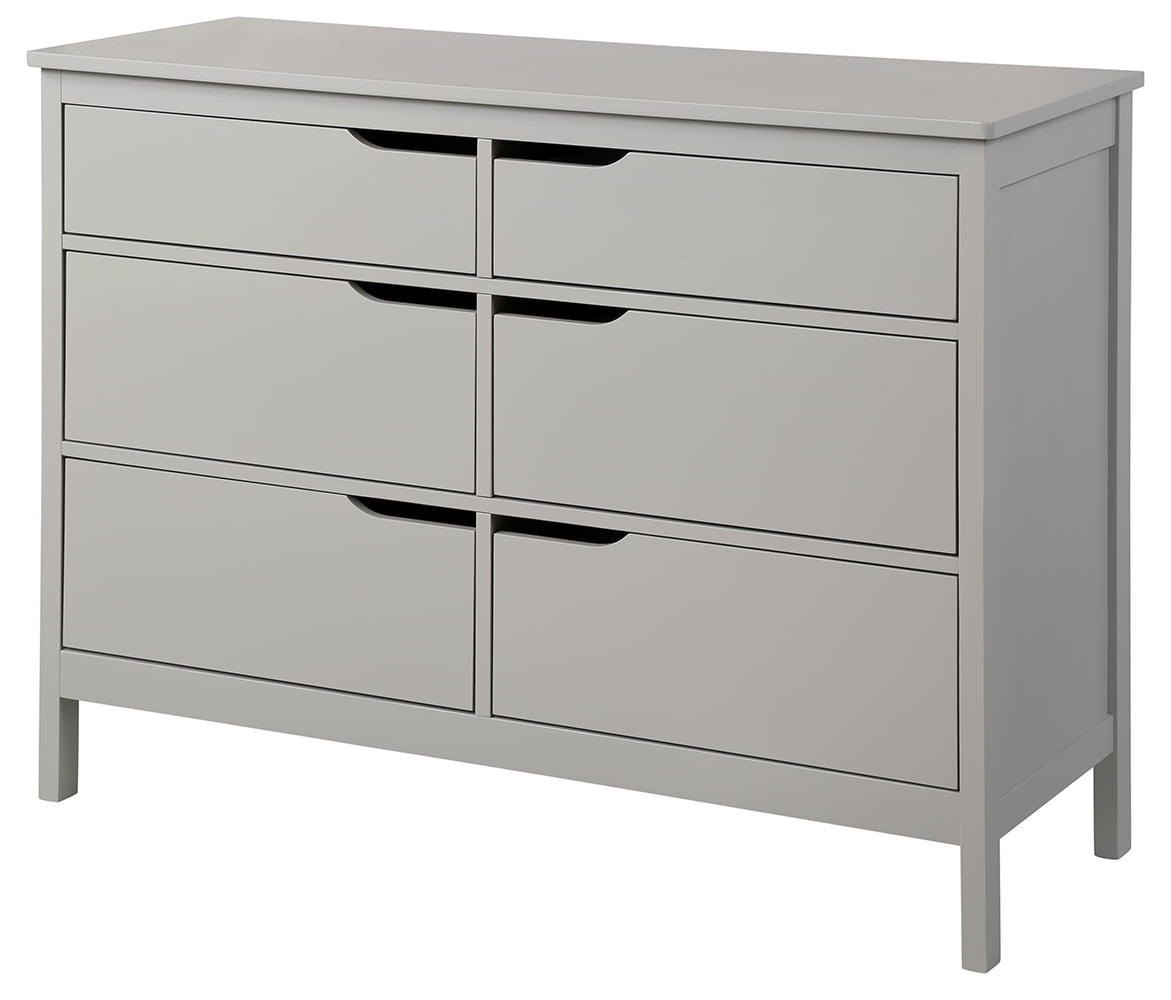 Angel Line Lauren 6 Drawer Double Dresser, White - Walmart.com