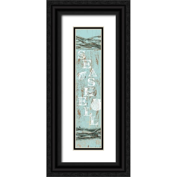 Murdock, Ramona 10x32 Black Ornate Wood Framed with Double Matting Museum Art Print Titled - Seashell