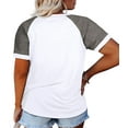 thumbnail image 3 of Langwyqu Plus Size L-5Xl Simple Short Sleeved Women T Shirt, 3 of 4