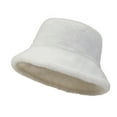 thumbnail image 2 of Bucket Hat for Womens, Lambs Wool Cute Girls Outdoor Fisherman Cap Casual Winter Warm Hat, 2 of 8