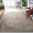 thumbnail image 2 of SAFAVIEH Silverado Damjana Medallion Polyester Area Rug, Blue/Rust, 8' x 10', 2 of 8
