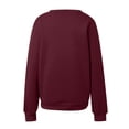 thumbnail image 6 of Vmvidoty Women's V-Neck Drop Shoulder Sweatshirt Casual Loose Fit Long Sleeve Pullover with Pockets(Wine, XL), 6 of 7