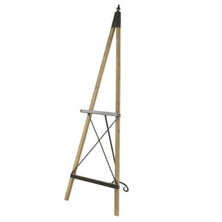 DecMode 14 x 26 Light Brown Metal Easel with Foldable Stand, 1-Piece 