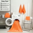 thumbnail image 4 of Jessy Home 8 Piece Home Collection Ultra Soft Cozy Orange Red Towels 700 GSM Plush Towel Set, 4 of 8