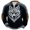 thumbnail image 3 of KANG Age Norse Mythology Midweight Pullover Sweater For With Half Zip Neck Design, 3 of 3