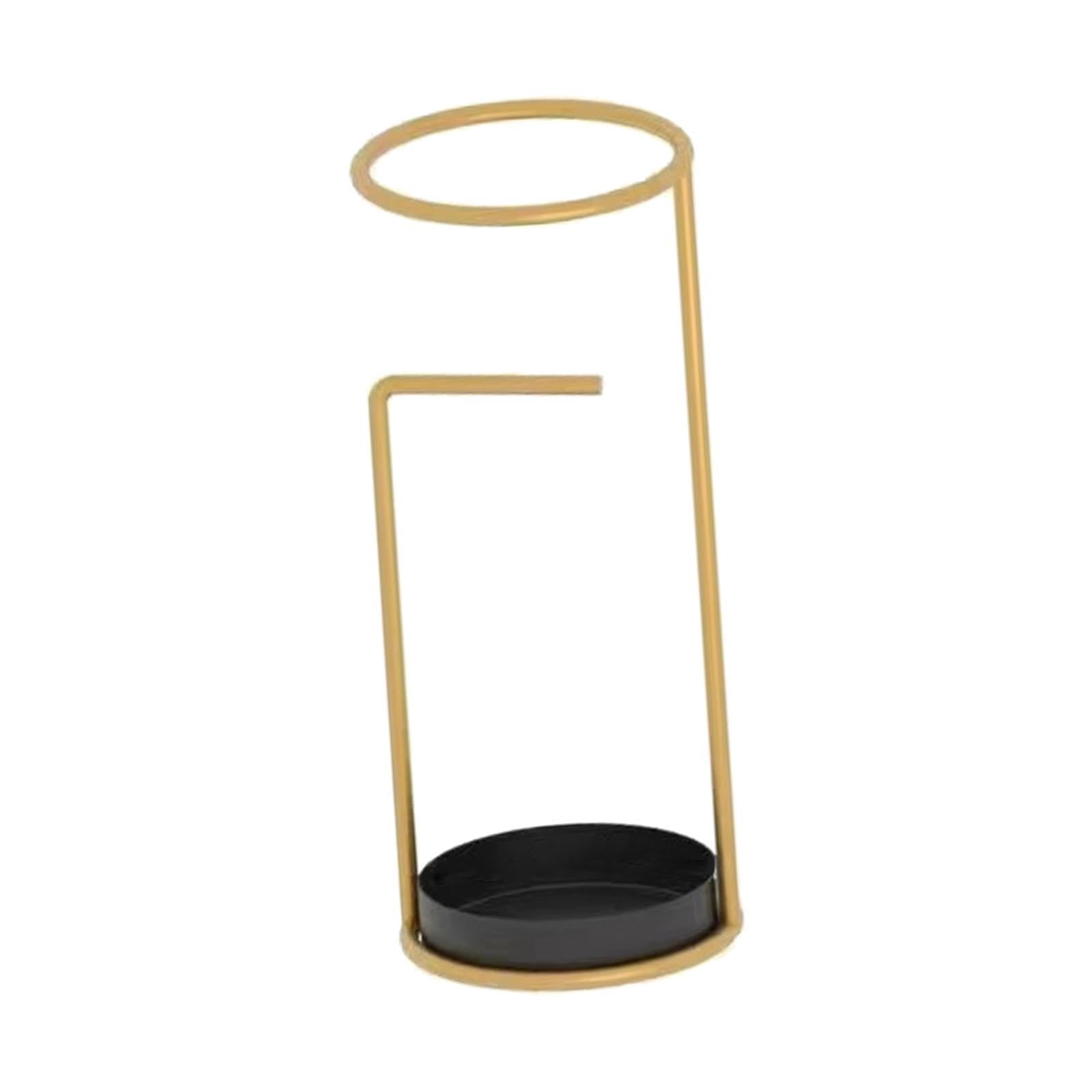 Fiocias Umbrella Stand Holder Umbrella Organizer Bin with Drip Tray for Kitchen Corridor Gold