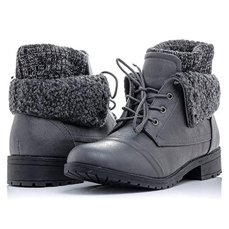

Bellmora Patty-01 Women s Combat Ankle Bootie Hiking Boot with Rugged Low Heel