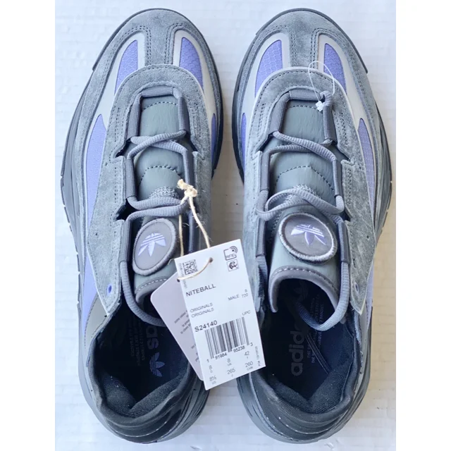 Ad-id-as Niteball Carbon Gray Casual Basketball Shoes Men’s Size 8.5 | S24140 New
