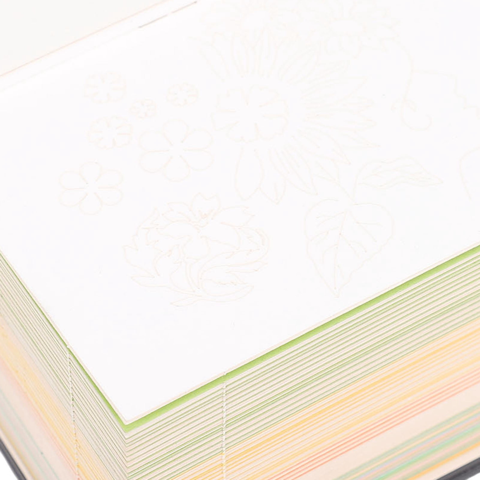 Rupoun 3D Notepad Flower Sea Tree Island Paper Carving Art 3D Art Memo Pad with 2026 Calendar for Desktop Ornament Green 3.3x3.3x2.7 inches / 8.5x8.5x6.8 cm