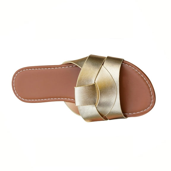 CHGBMOK Women's Sandals Large Fish Mouth Open Toe Comfortable Lazy Foot Beach Sandals and Slippers Sizes 36-43