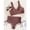 Brown, variant on Babysbule Swimsuits for Women Women Solid Lace Bikini Set Push Up Swimsuit Beachwear Padded Swimwear
