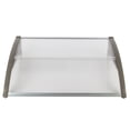 thumbnail image 5 of Tcbosik Outdoor Window Awning Exterior, 40" x 32" Front Door Overhang Canopy for Sun Shutter, UV, Rain and Snow Protection, White & Gray Bracket, 5 of 8