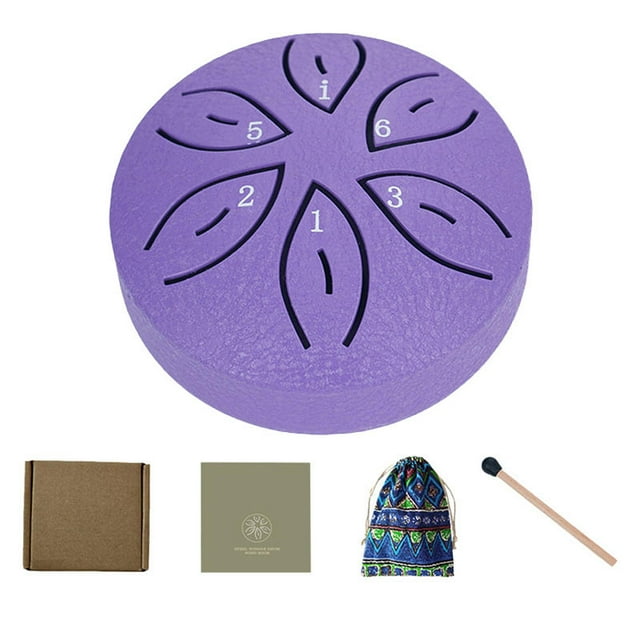lionlar Mini Tambour à Langue en Acier 3 Pouces 6 Notes pour Enfants Adultes Éducation Camping
