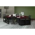 thumbnail image 2 of Regency Structure 72" x 30" Single Mobile Pedestal L-Desk with 48" Return- Mahogany/Black, 2 of 6